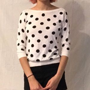 White Polka dot sweater